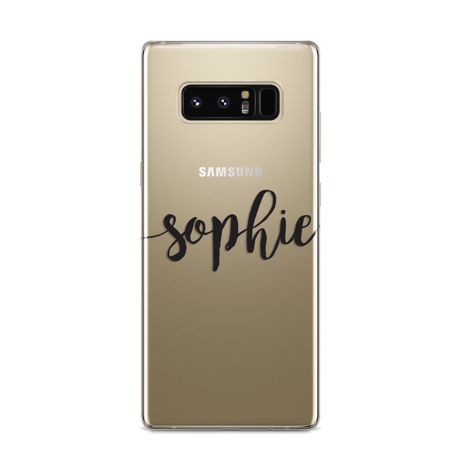 Personalised Scroll Name Handwritten Clear Custom Samsung Galaxy S8 Case