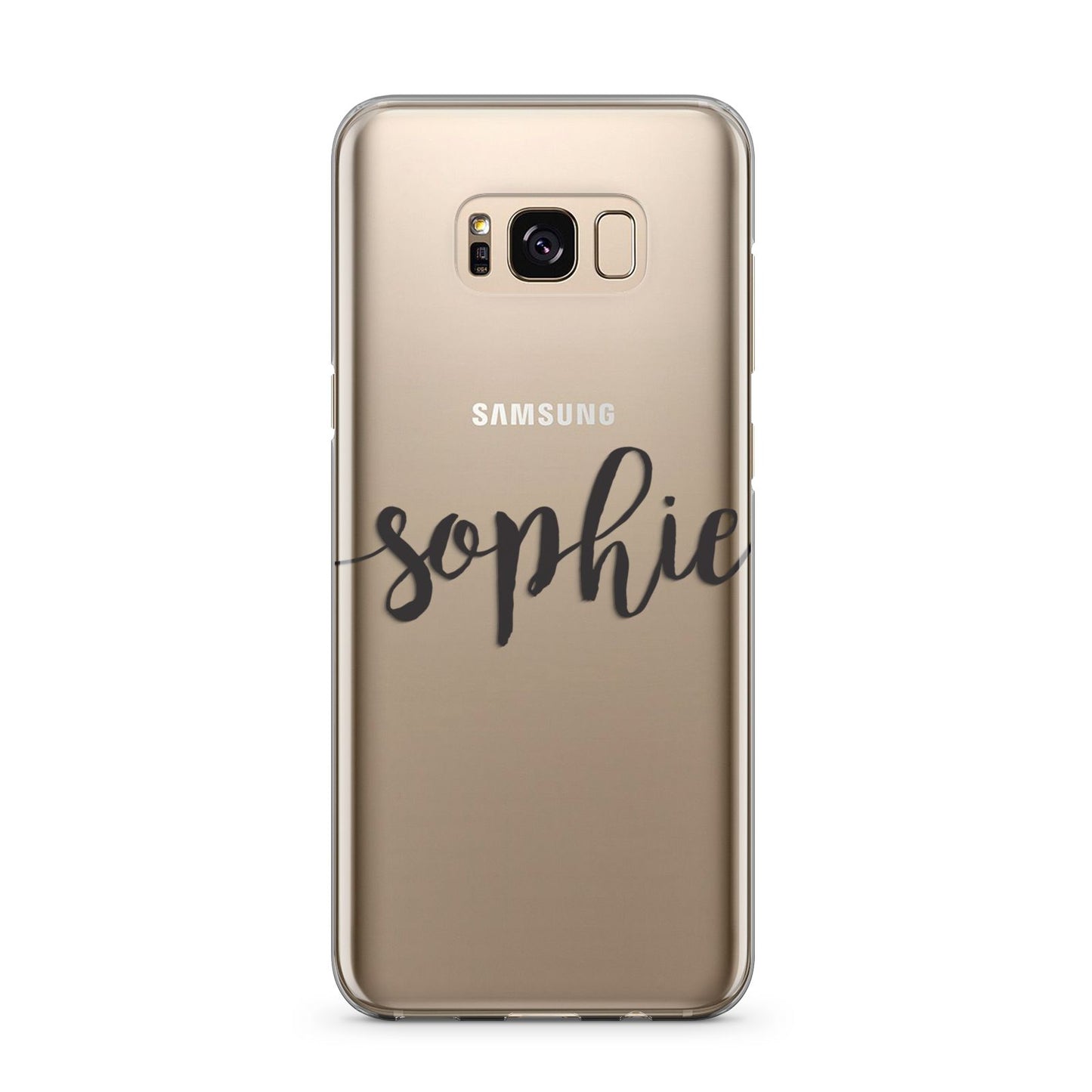 Personalised Scroll Name Handwritten Clear Custom Samsung Galaxy S8 Plus Case