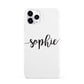 Personalised Scroll Name Handwritten Clear Custom iPhone 11 Pro 3D Snap Case