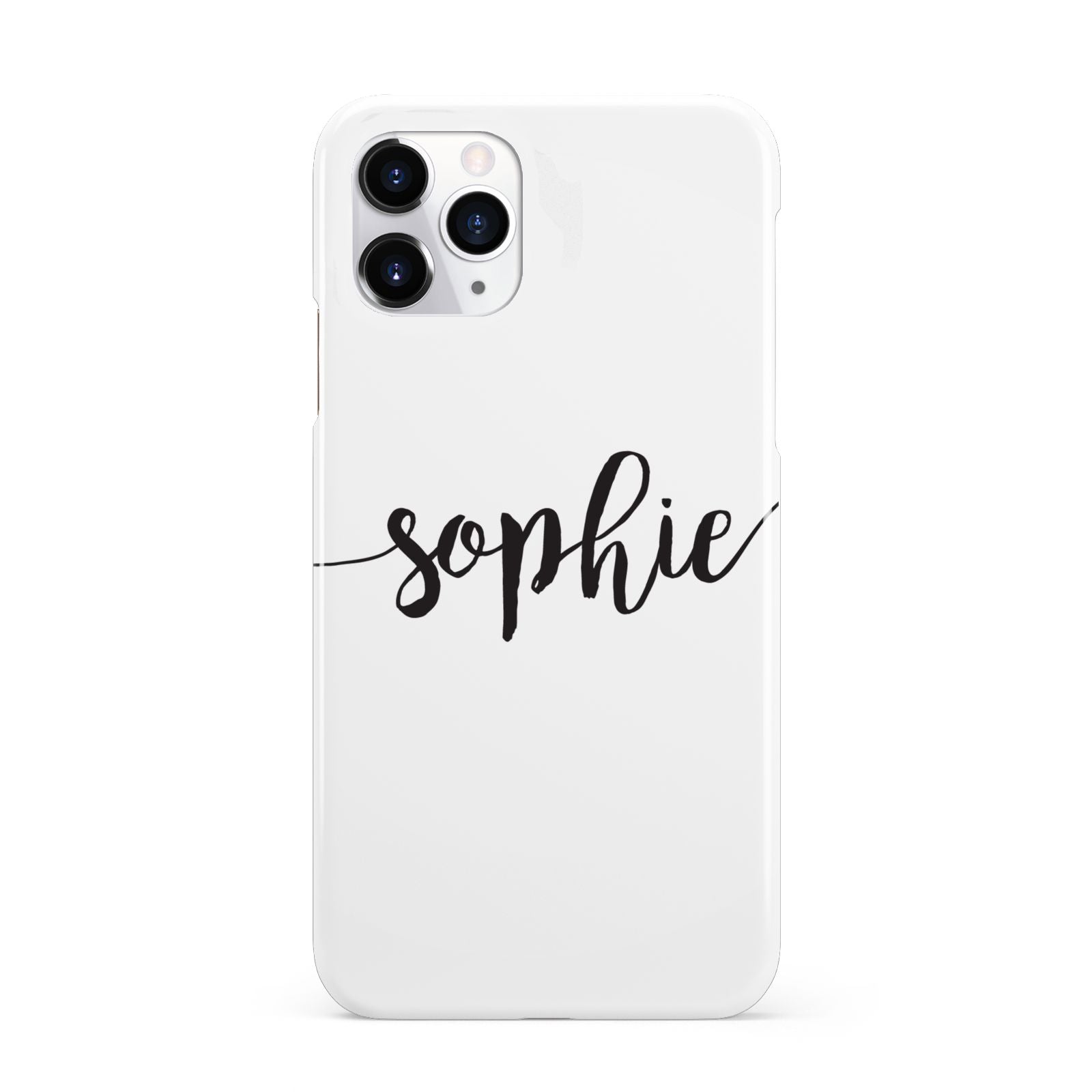 Personalised Scroll Name Handwritten Clear Custom iPhone 11 Pro 3D Snap Case