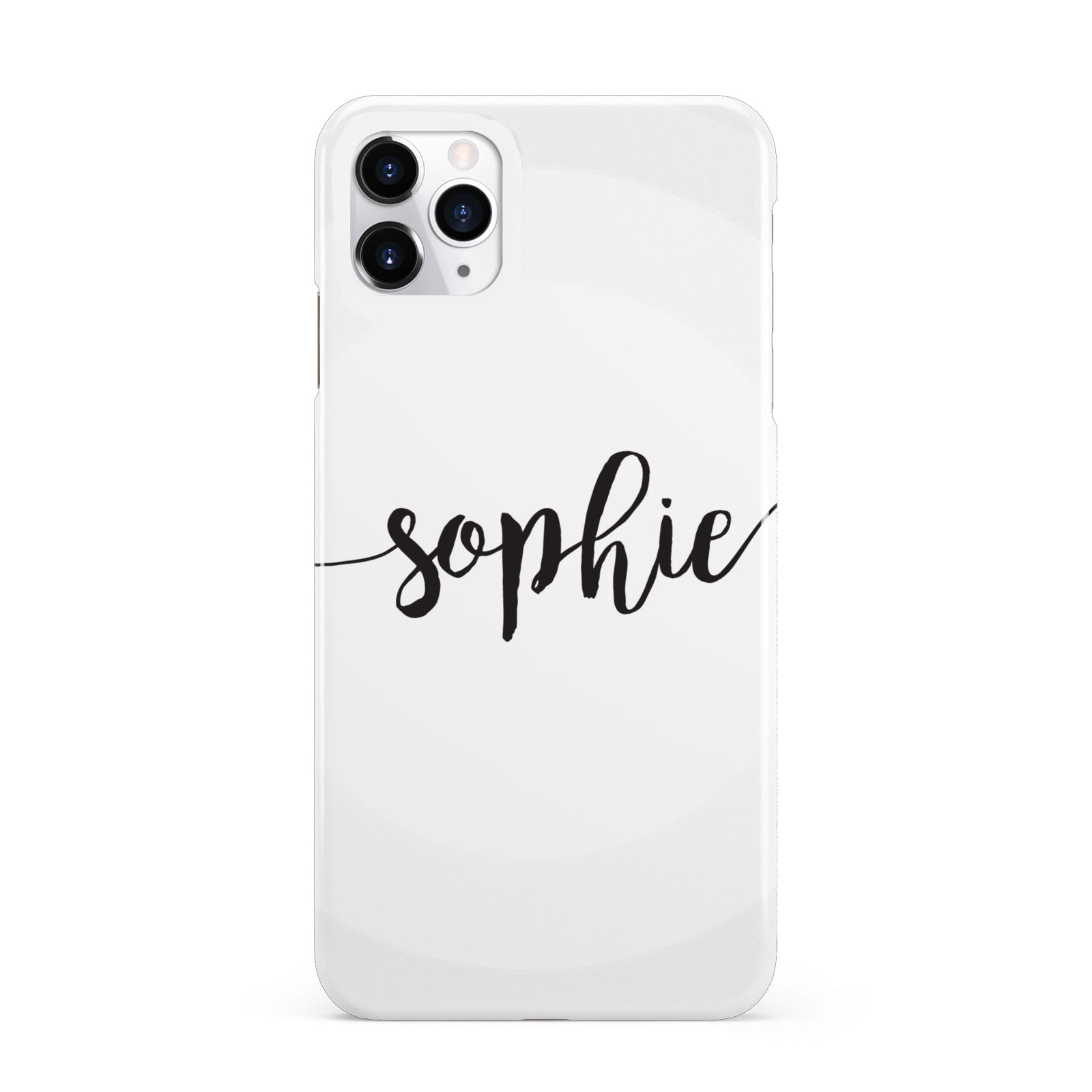 Personalised Scroll Name Handwritten Clear Custom iPhone 11 Pro Max 3D Snap Case