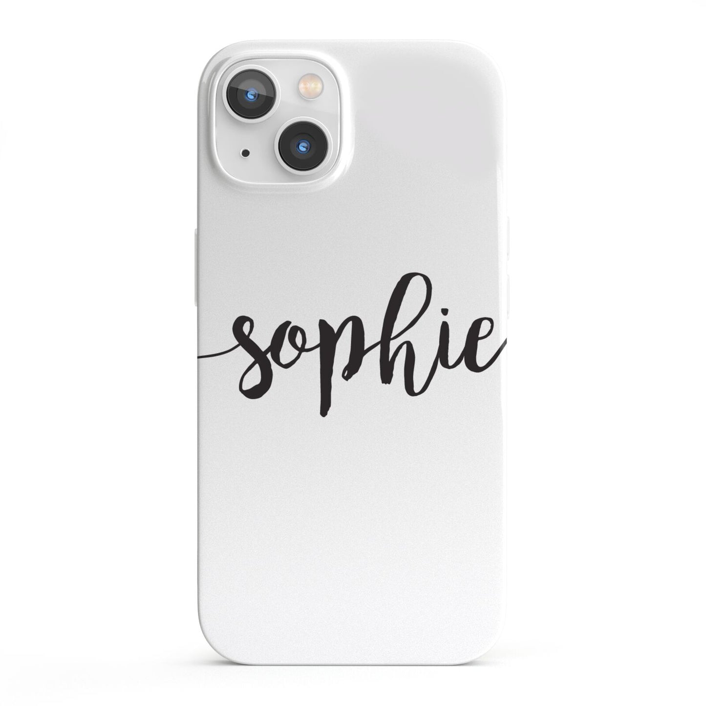 Personalised Scroll Name Handwritten Clear Custom iPhone 13 Full Wrap 3D Snap Case