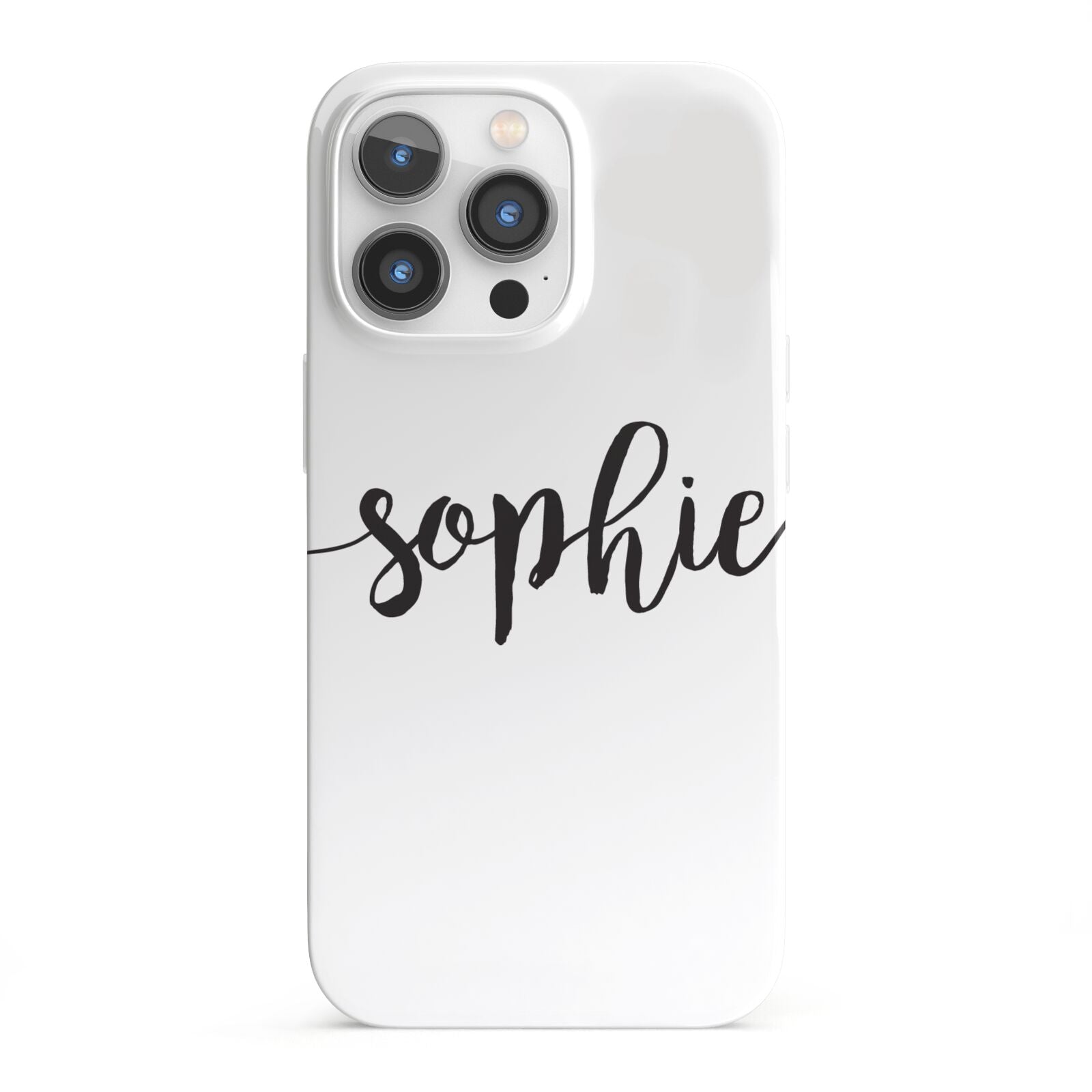 Personalised Scroll Name Handwritten Clear Custom iPhone 13 Pro Full Wrap 3D Snap Case