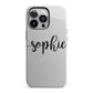 Personalised Scroll Name Handwritten Clear Custom iPhone 13 Pro Full Wrap 3D Tough Case