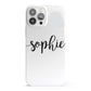 Personalised Scroll Name Handwritten Clear Custom iPhone 13 Pro Max Full Wrap 3D Snap Case