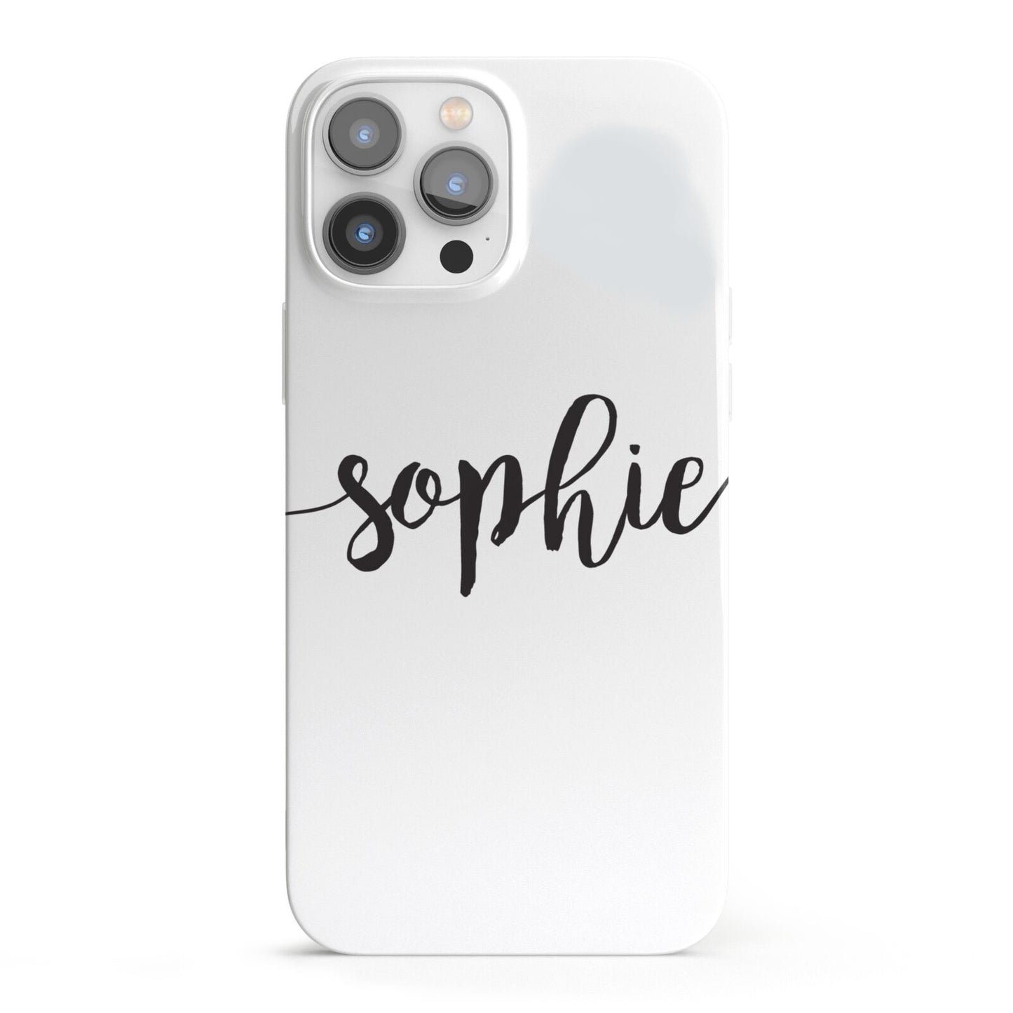 Personalised Scroll Name Handwritten Clear Custom iPhone 13 Pro Max Full Wrap 3D Snap Case
