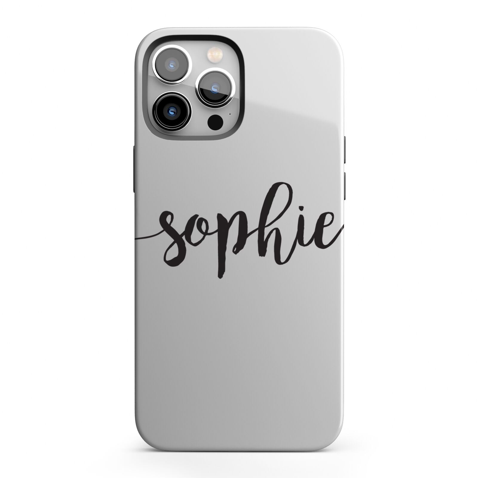 Personalised Scroll Name Handwritten Clear Custom iPhone 13 Pro Max Full Wrap 3D Tough Case