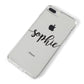 Personalised Scroll Name Handwritten Clear Custom iPhone 8 Plus Bumper Case on Silver iPhone Alternative Image