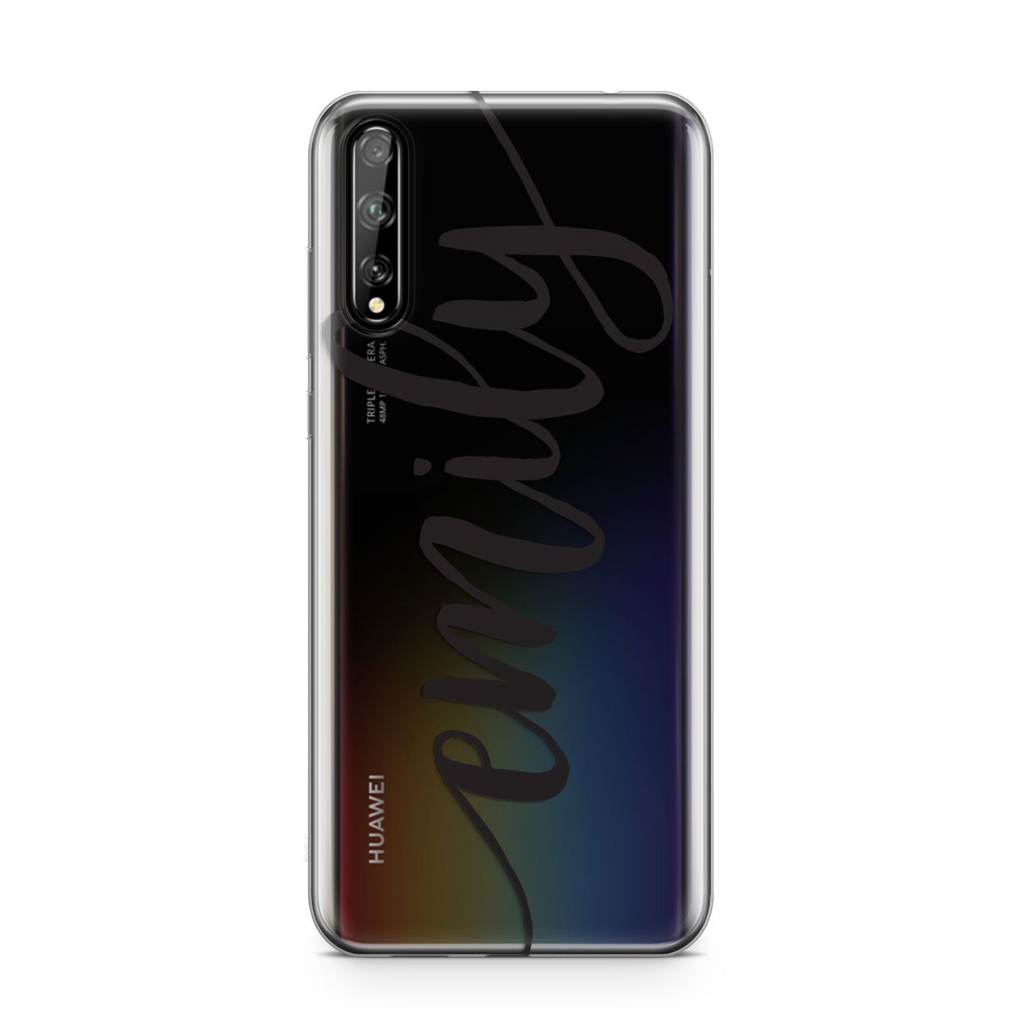 Personalised Scroll Side Handwritten Name Clear Huawei Enjoy 10s Phone Case