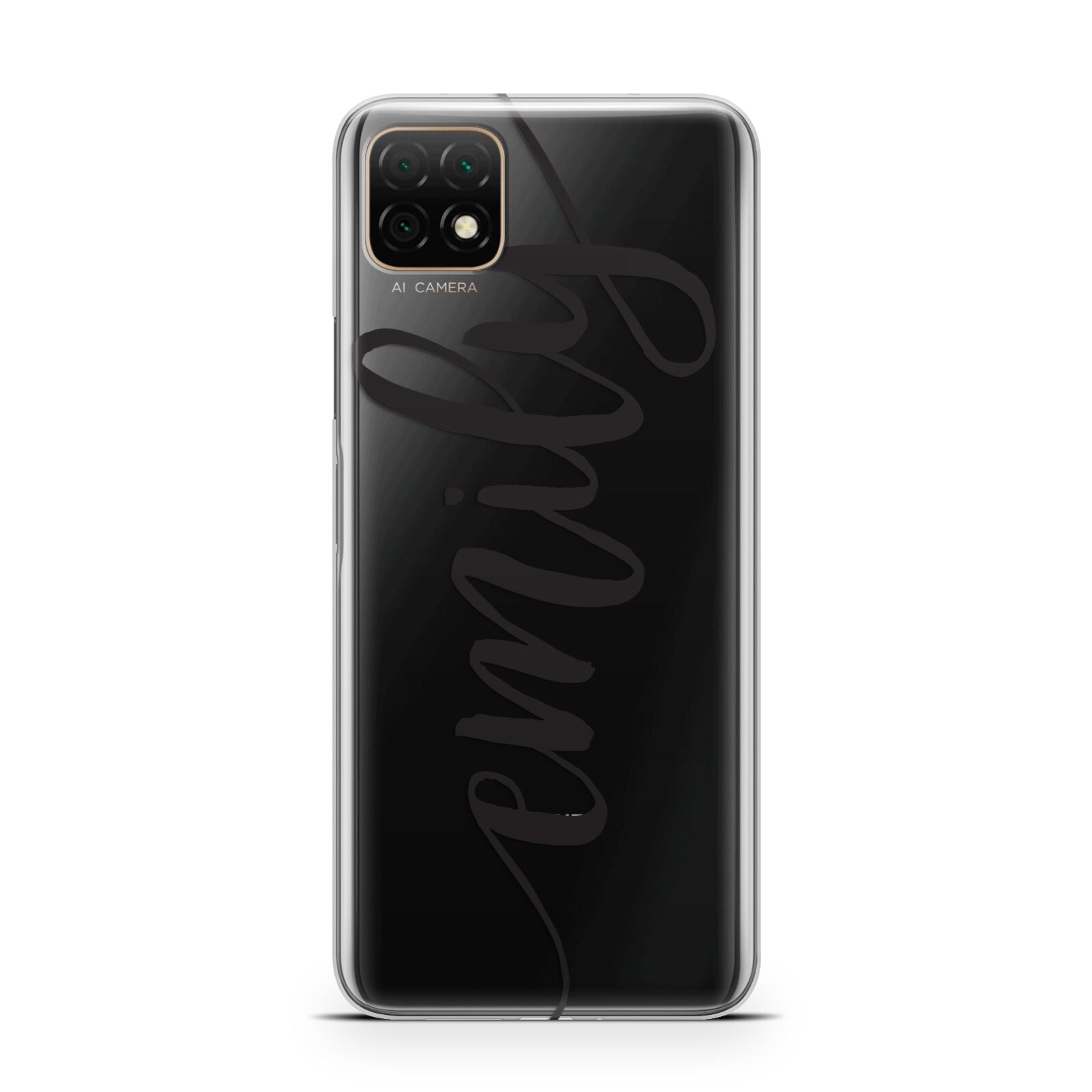 Personalised Scroll Side Handwritten Name Clear Huawei Enjoy 20 Phone Case