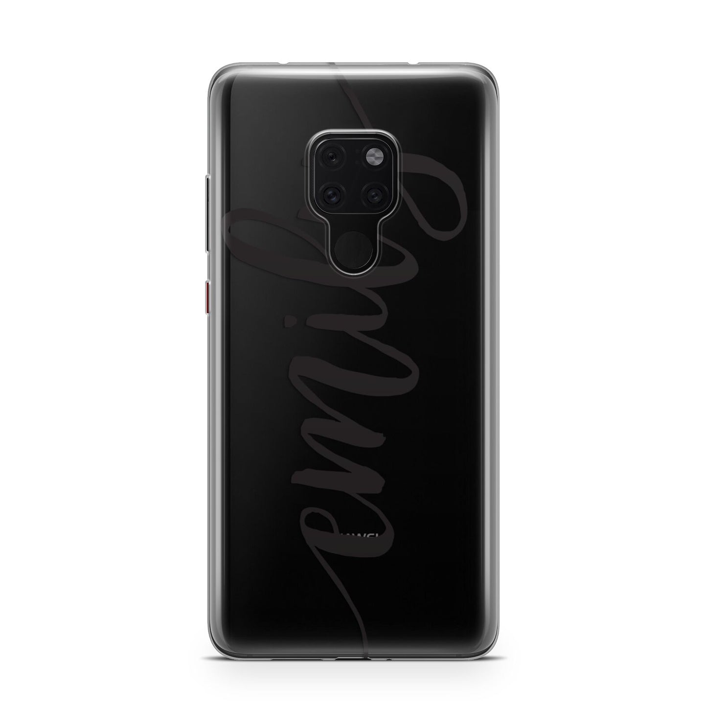 Personalised Scroll Side Handwritten Name Clear Huawei Mate 20 Phone Case