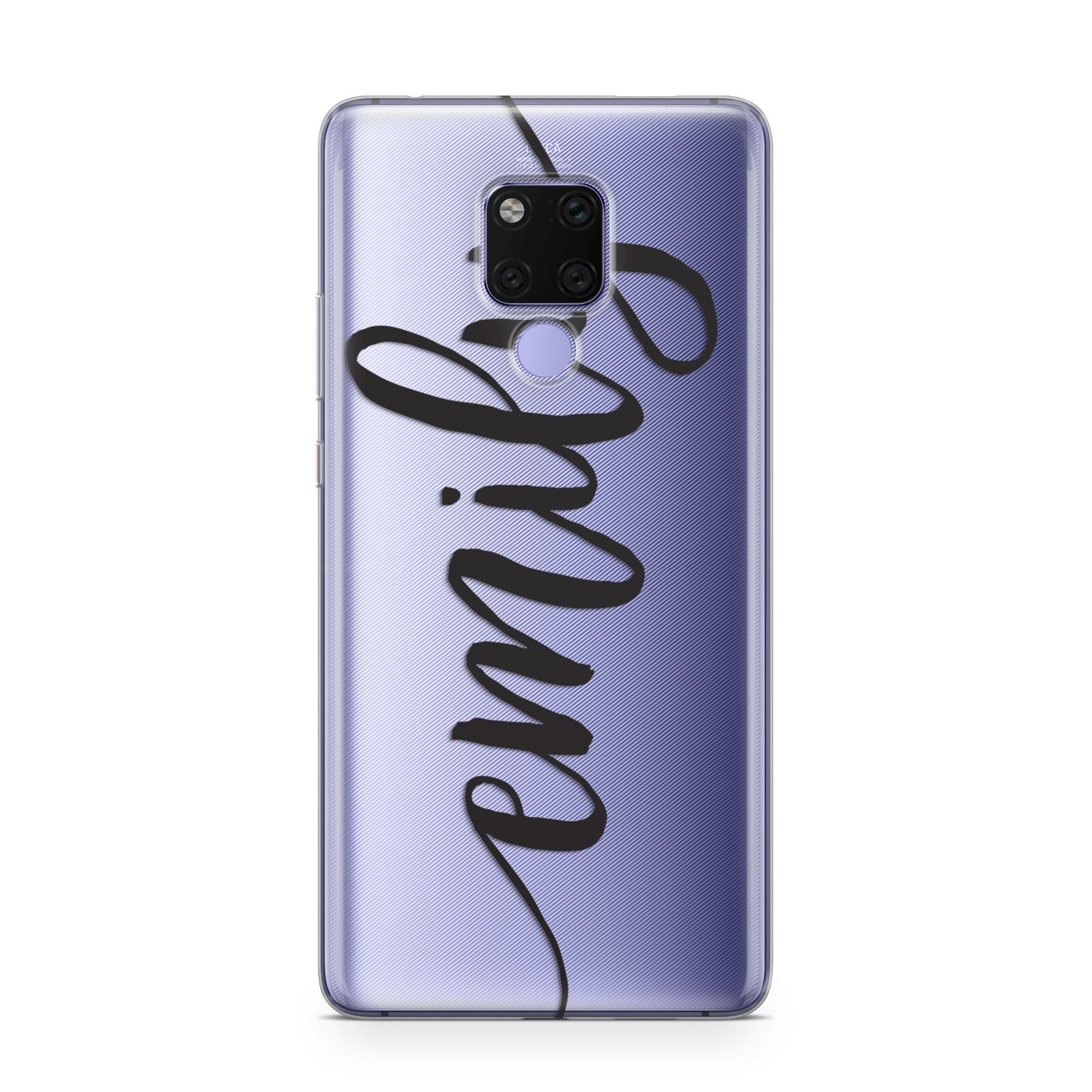 Personalised Scroll Side Handwritten Name Clear Huawei Mate 20X Phone Case