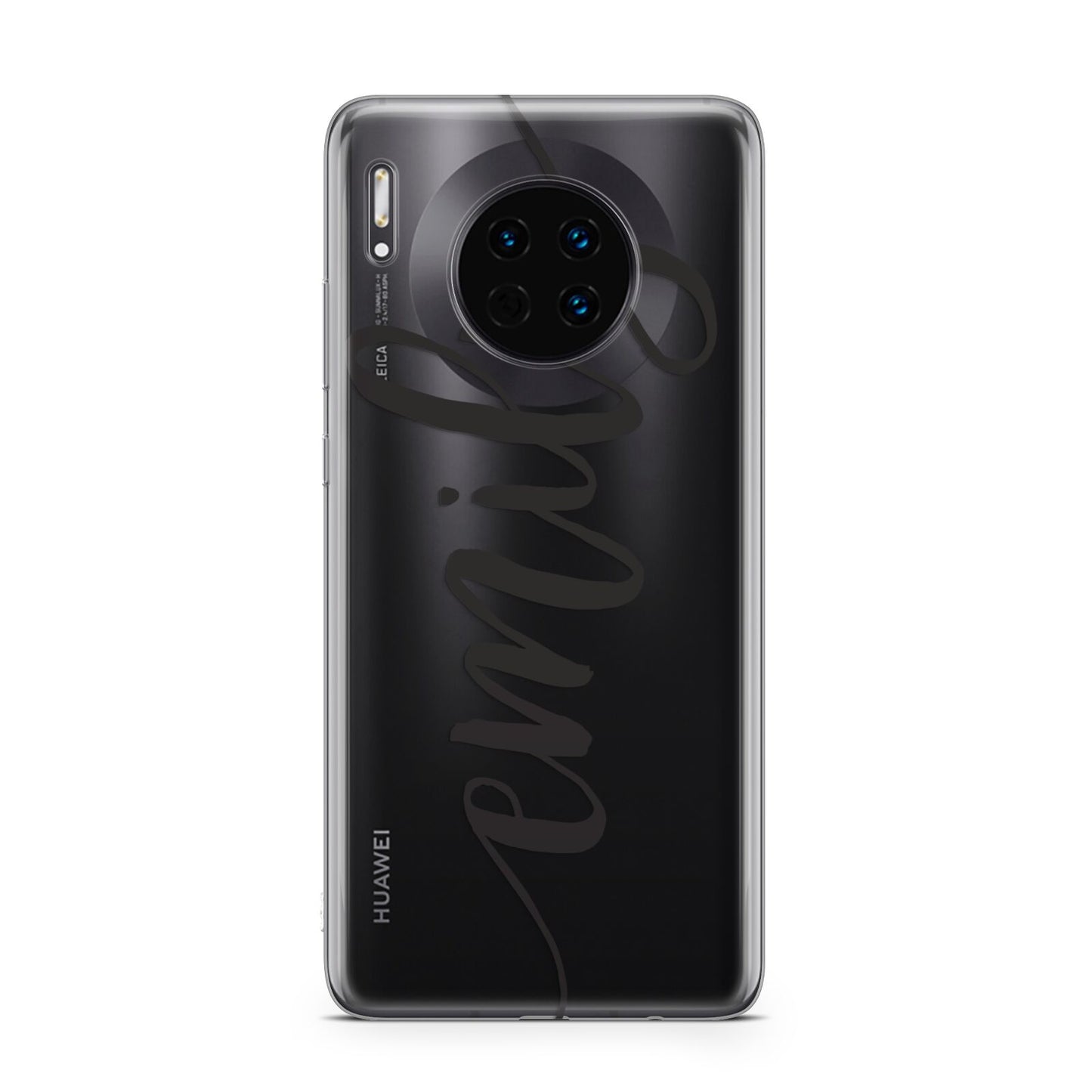 Personalised Scroll Side Handwritten Name Clear Huawei Mate 30