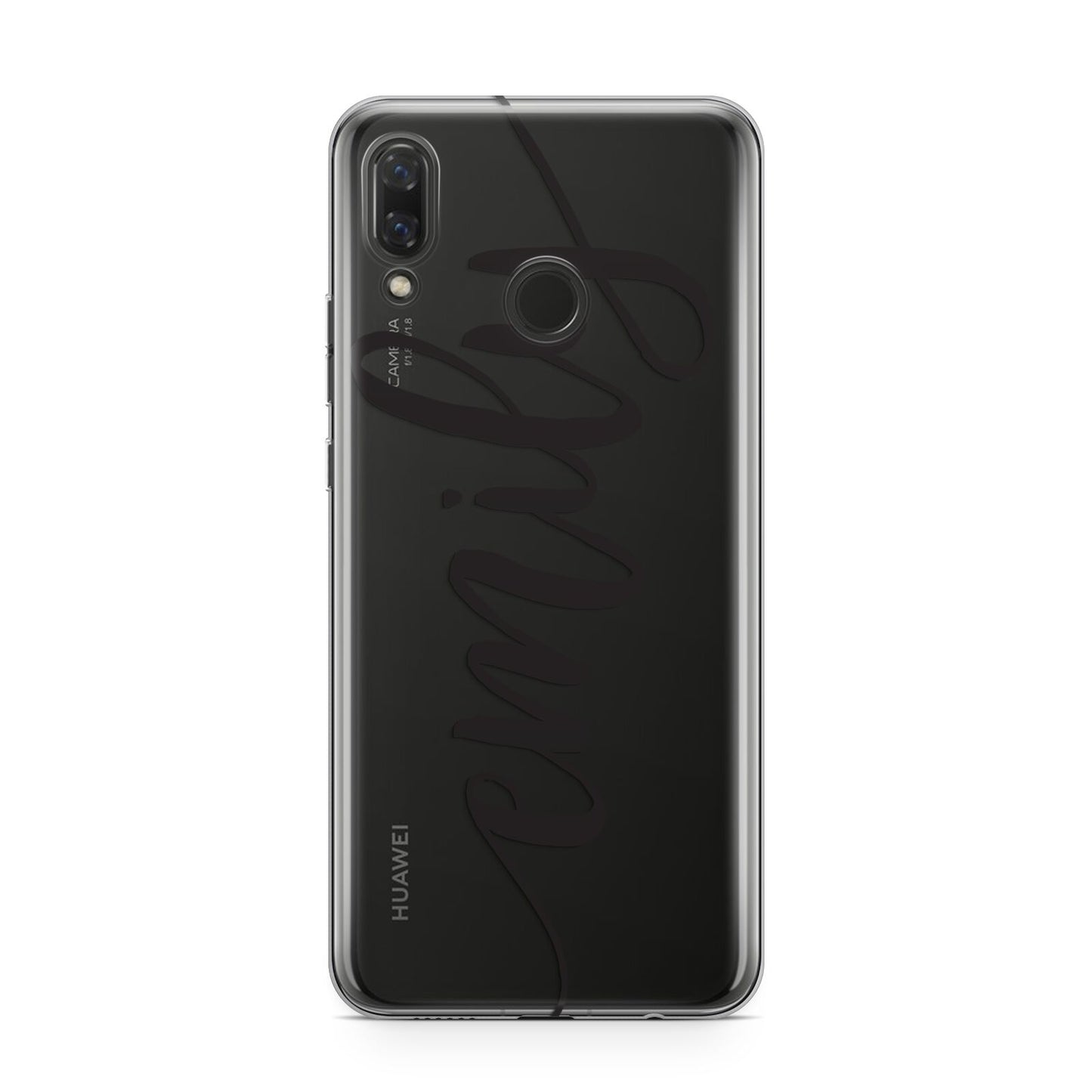 Personalised Scroll Side Handwritten Name Clear Huawei Nova 3 Phone Case