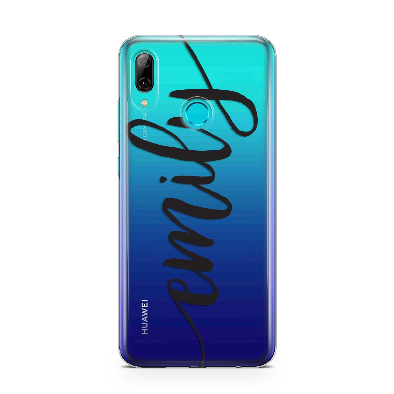 Personalised Scroll Side Handwritten Name Clear Huawei P Smart 2019 Case