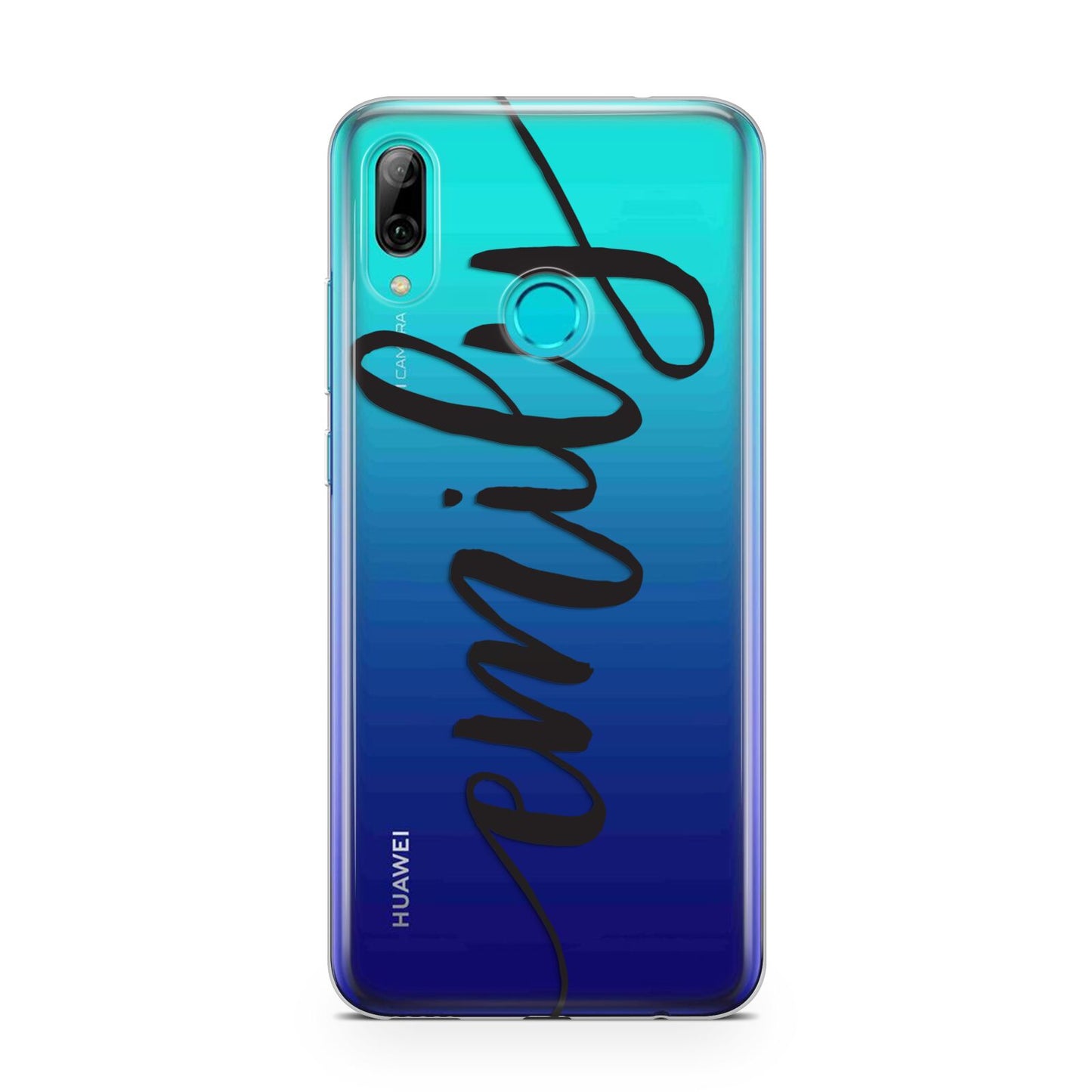 Personalised Scroll Side Handwritten Name Clear Huawei P Smart 2019 Case