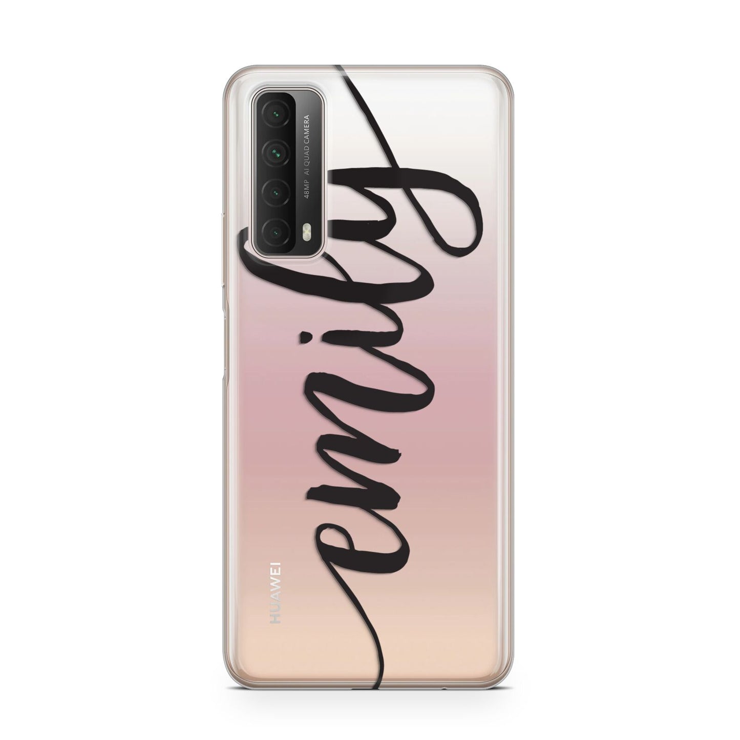 Personalised Scroll Side Handwritten Name Clear Huawei P Smart 2021