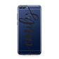 Personalised Scroll Side Handwritten Name Clear Huawei P Smart Case