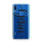 Personalised Scroll Side Handwritten Name Clear Huawei P Smart Z