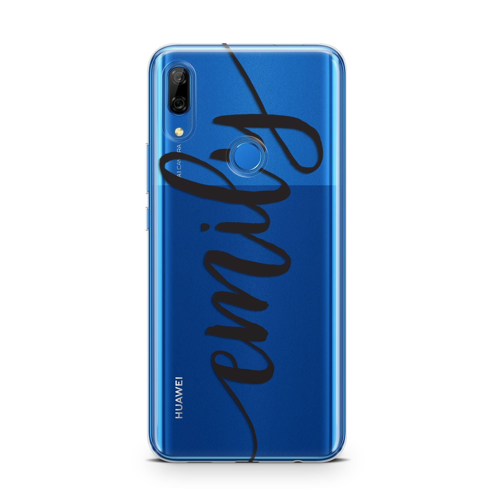 Personalised Scroll Side Handwritten Name Clear Huawei P Smart Z