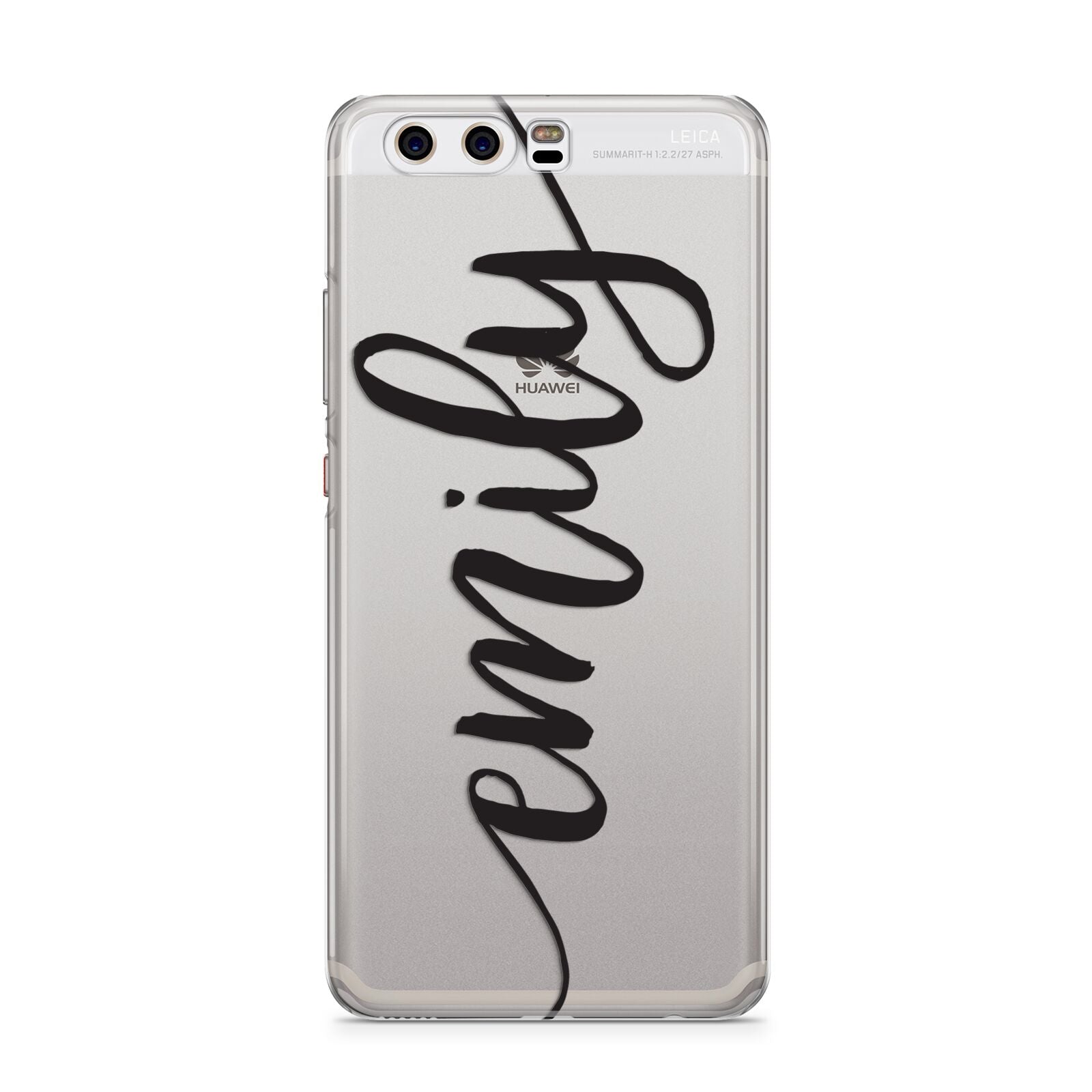 Personalised Scroll Side Handwritten Name Clear Huawei P10 Phone Case