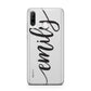 Personalised Scroll Side Handwritten Name Clear Huawei P30 Lite Phone Case