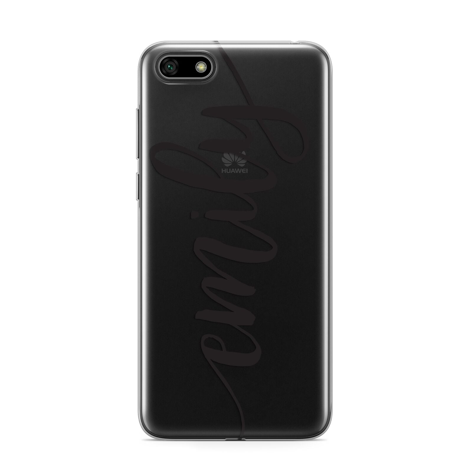 Personalised Scroll Side Handwritten Name Clear Huawei Y5 Prime 2018 Phone Case