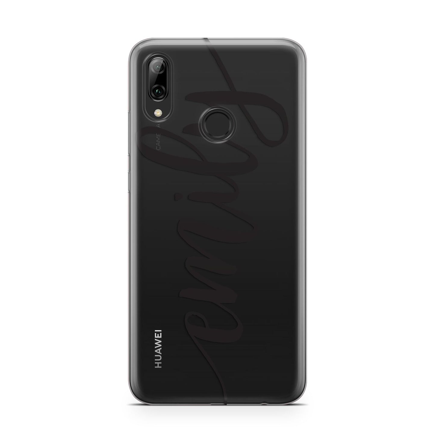Personalised Scroll Side Handwritten Name Clear Huawei Y7 2019