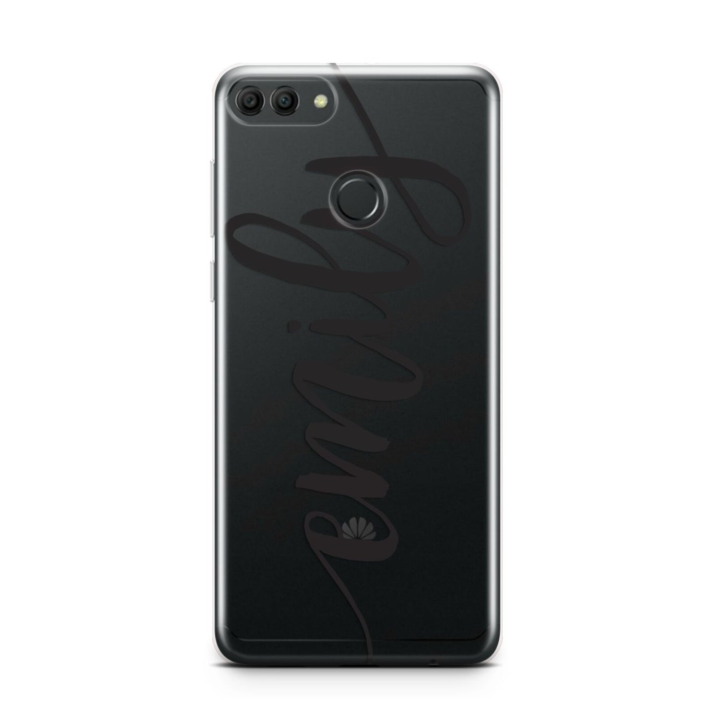 Personalised Scroll Side Handwritten Name Clear Huawei Y9 2018