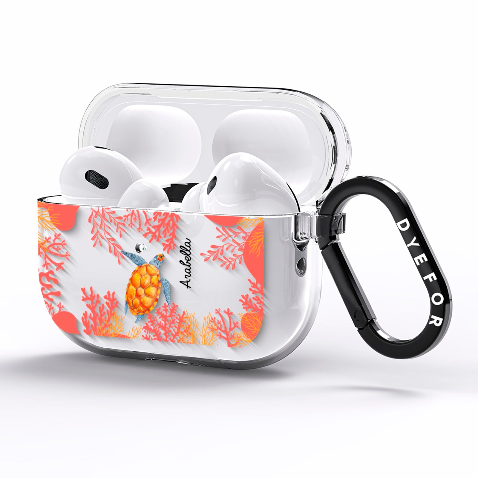 Personalised Sea Life AirPods Pro Clear Case Side Image