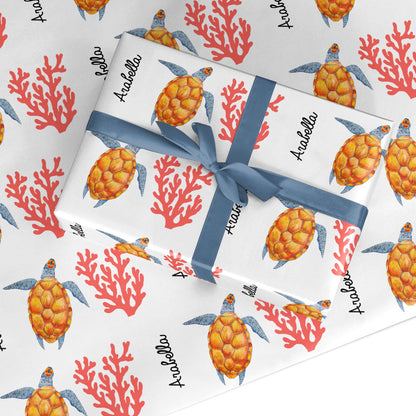 Personalised Sea Life Custom Wrapping Paper