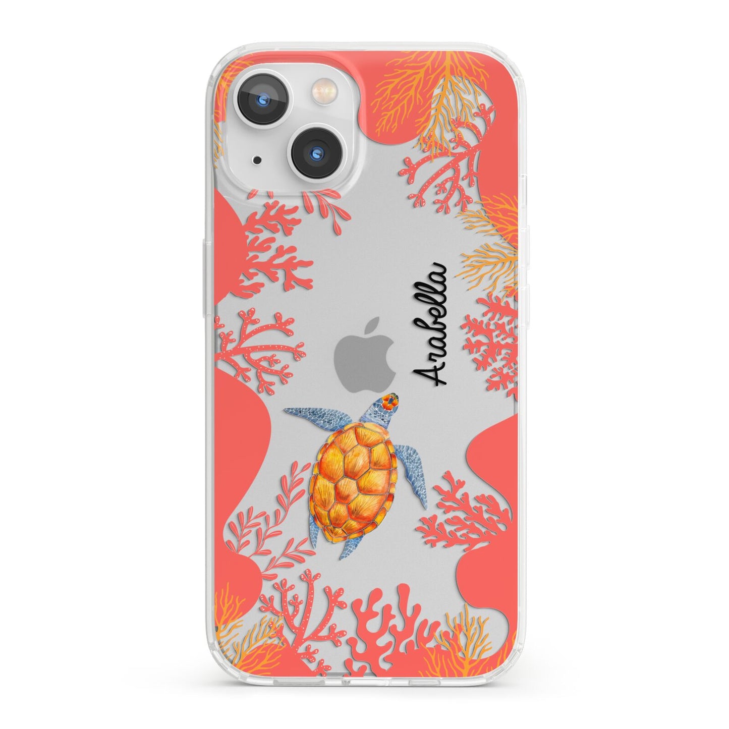Personalised Sea Life iPhone 13 Clear Bumper Case