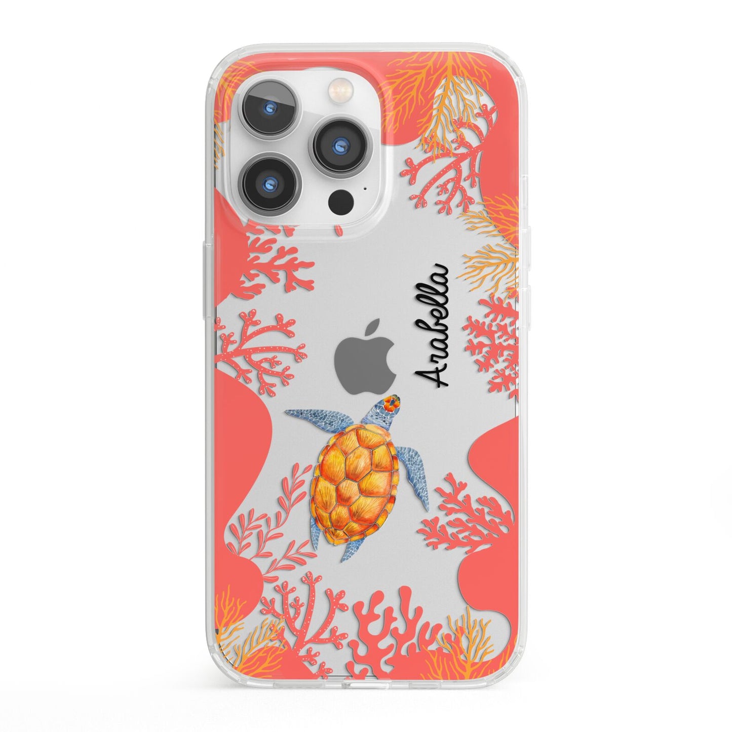 Personalised Sea Life iPhone 13 Pro Clear Bumper Case