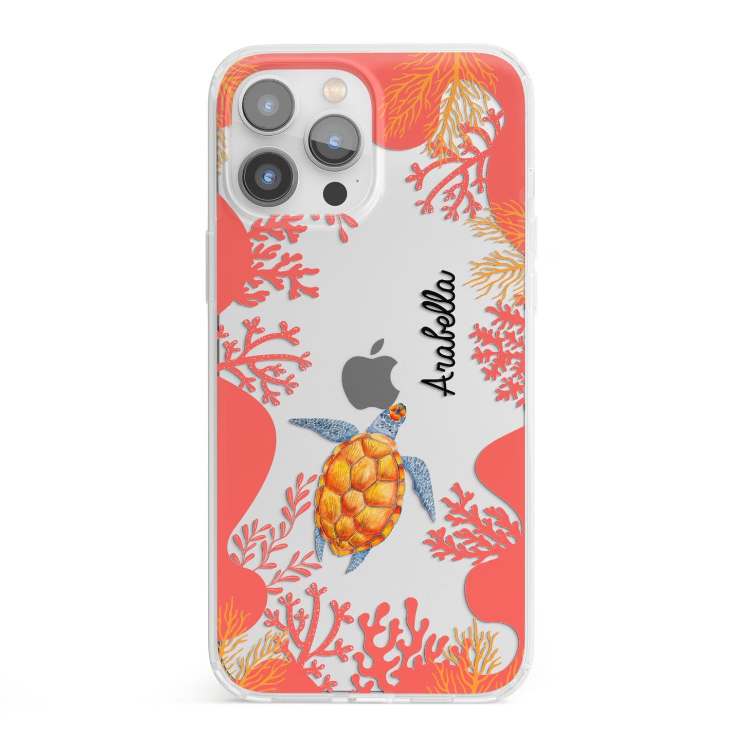 Personalised Sea Life iPhone 13 Pro Max Clear Bumper Case