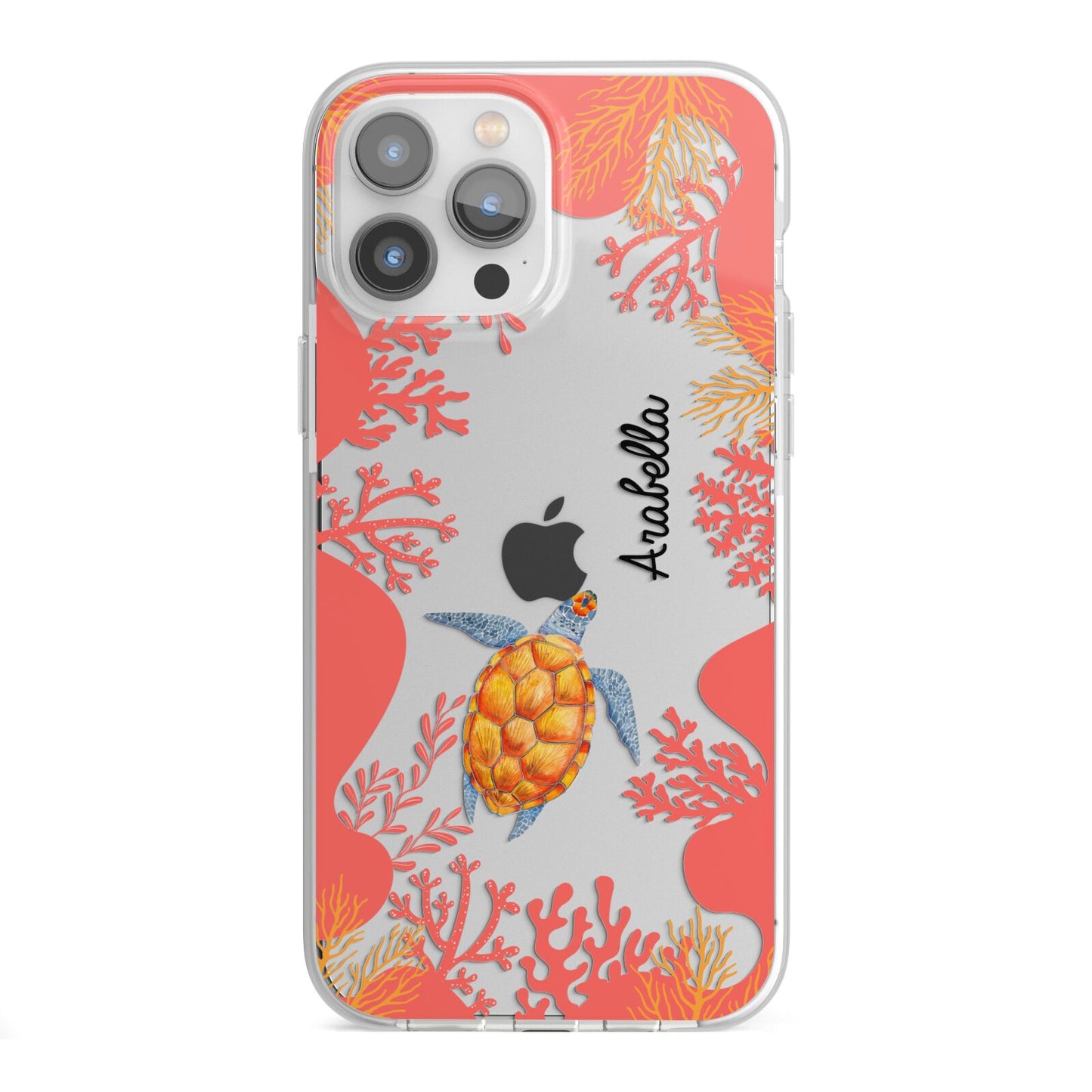 Personalised Sea Life iPhone 13 Pro Max TPU Impact Case with White Edges