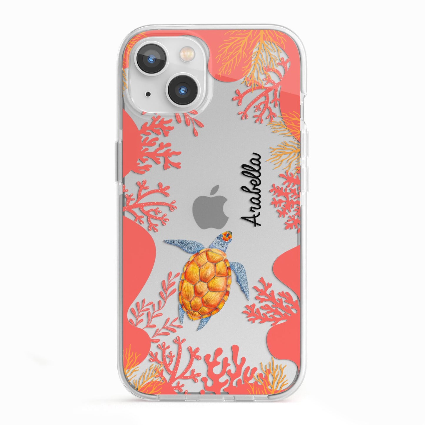 Personalised Sea Life iPhone 13 TPU Impact Case with White Edges