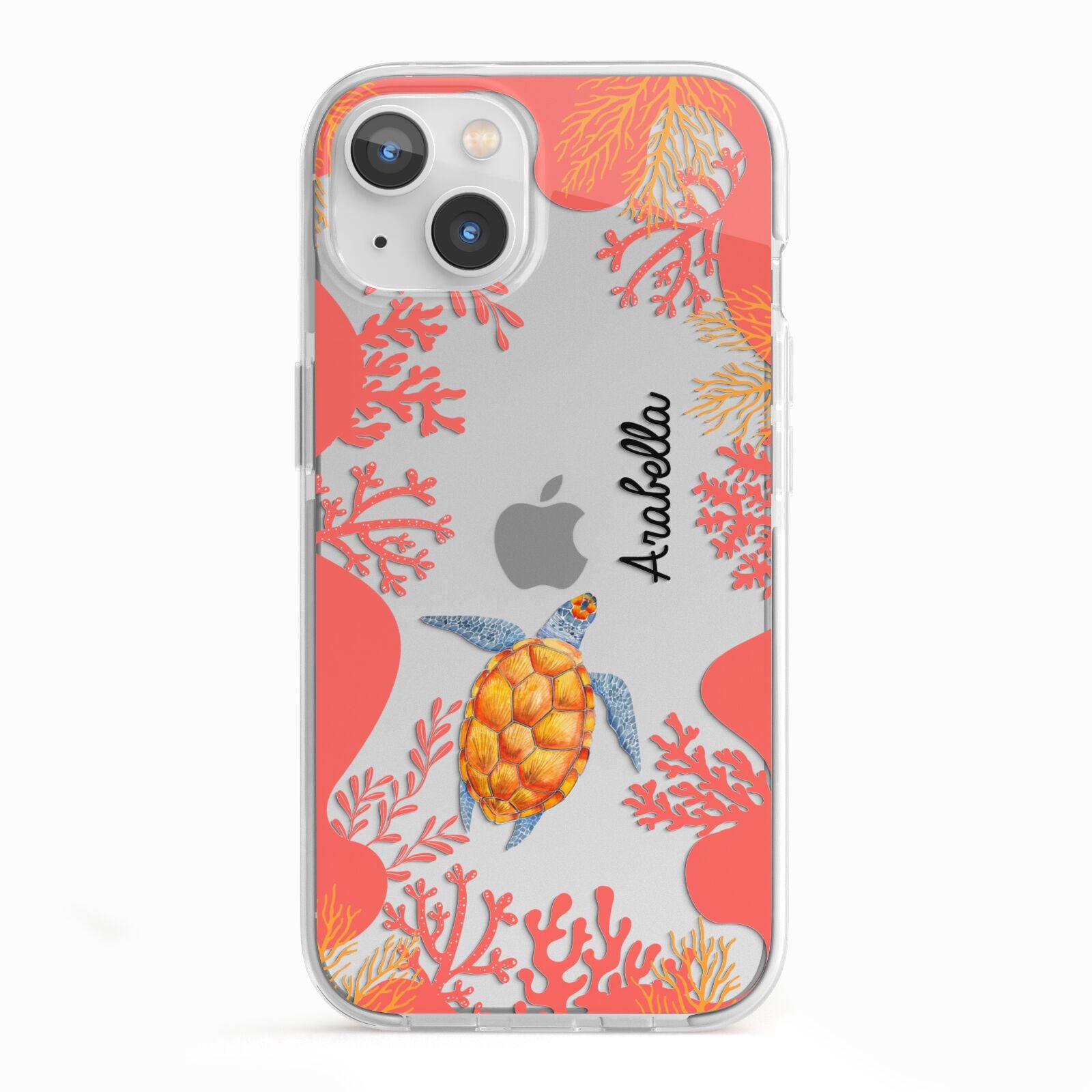 Personalised Sea Life iPhone 13 TPU Impact Case with White Edges