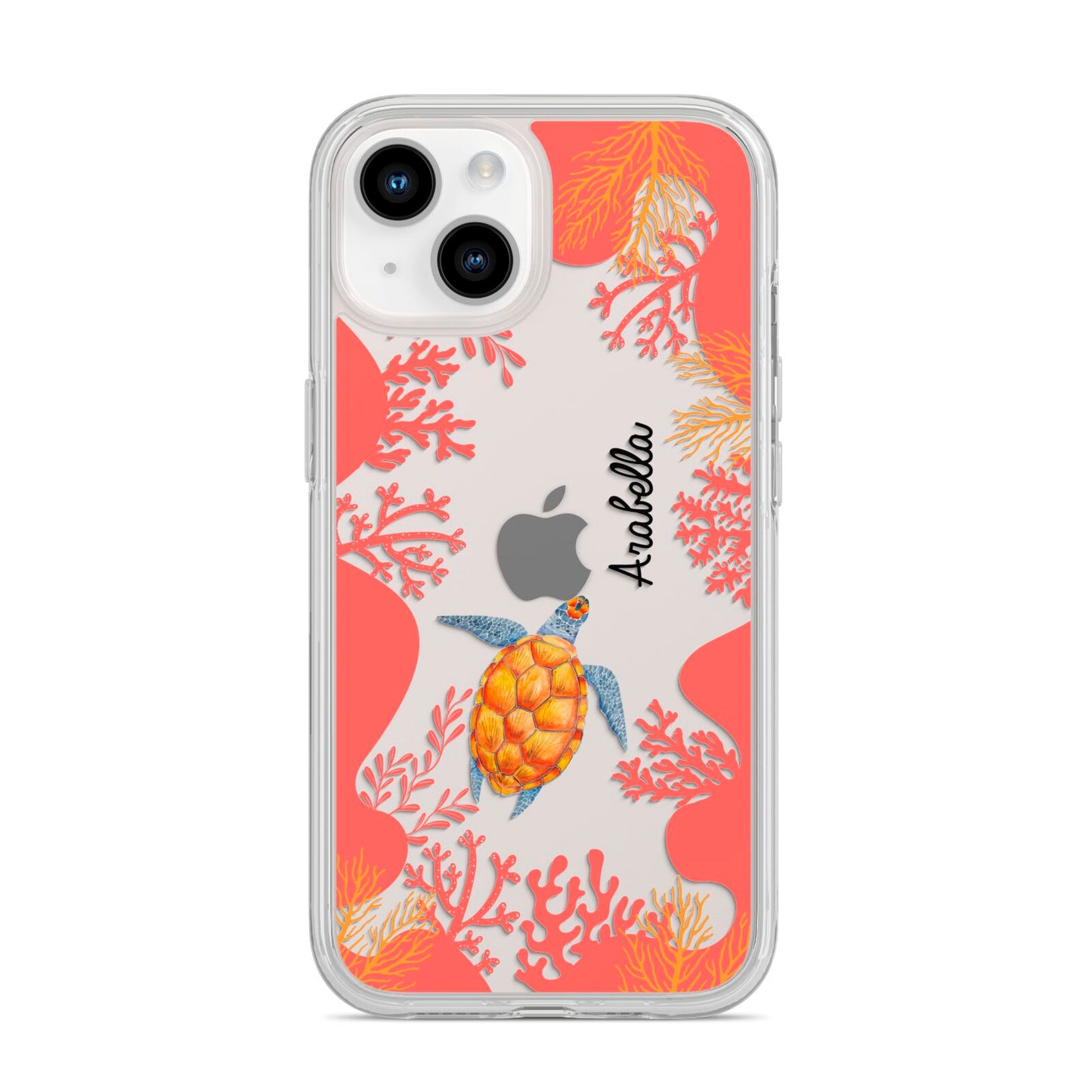 Personalised Sea Life iPhone 14 Clear Tough Case Starlight