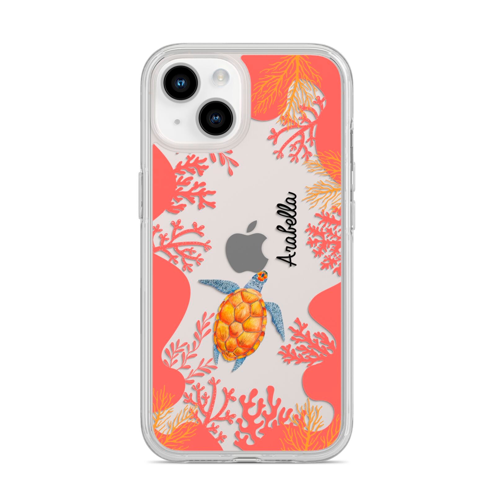 Personalised Sea Life iPhone 14 Clear Tough Case Starlight