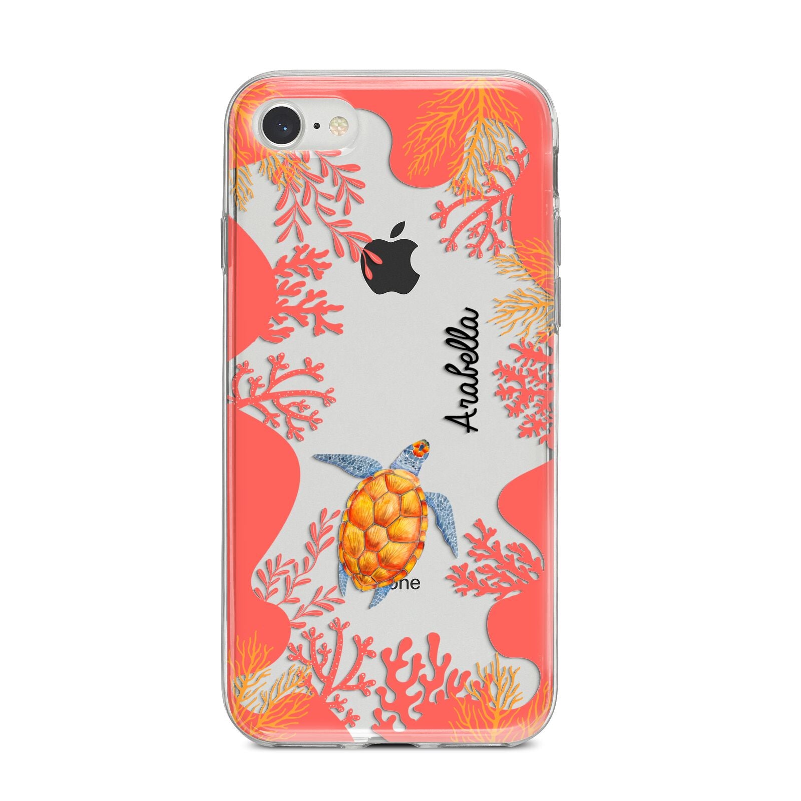 Personalised Sea Life iPhone 8 Bumper Case on Silver iPhone