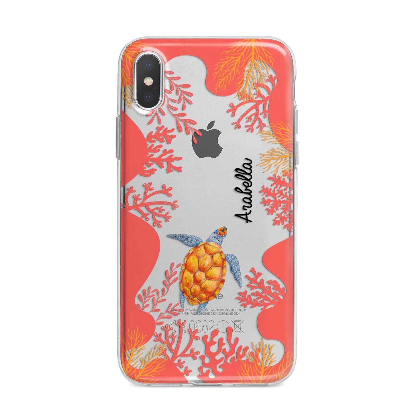 Personalised Sea Life iPhone X Bumper Case on Silver iPhone Alternative Image 1