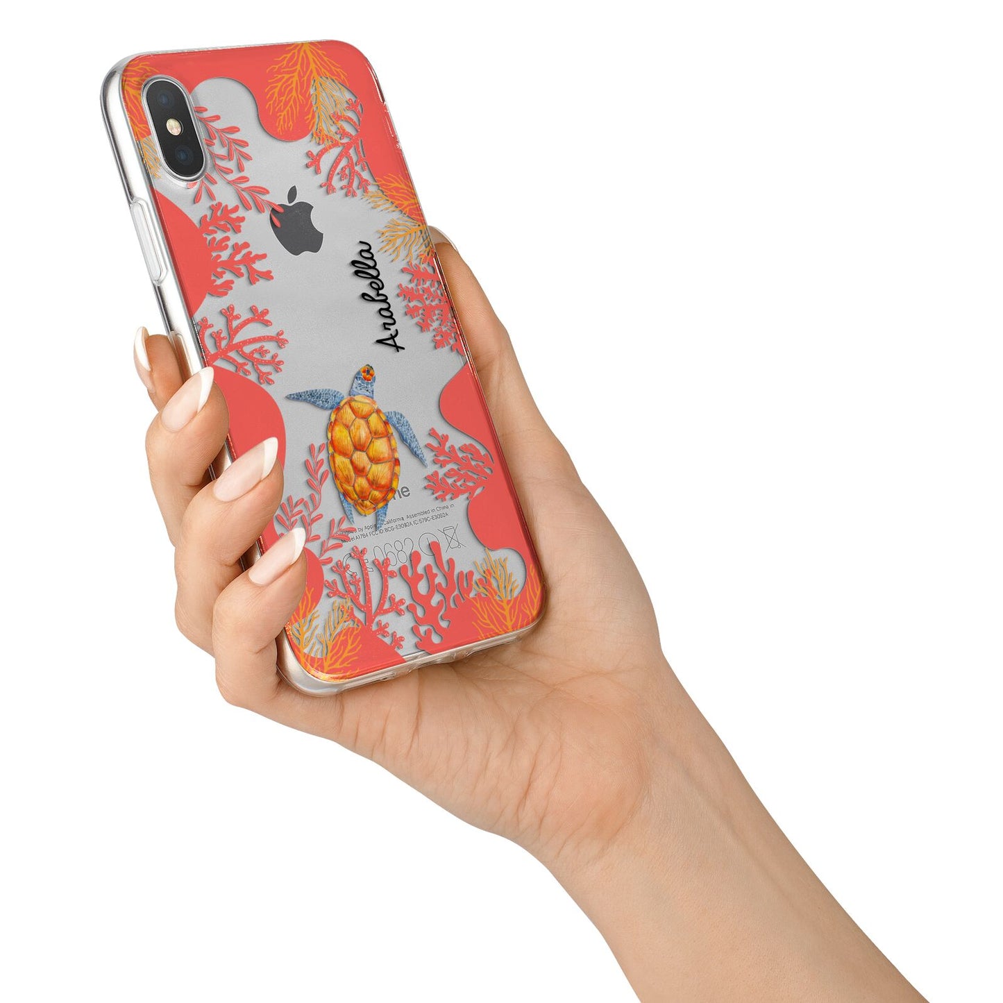 Personalised Sea Life iPhone X Bumper Case on Silver iPhone Alternative Image 2