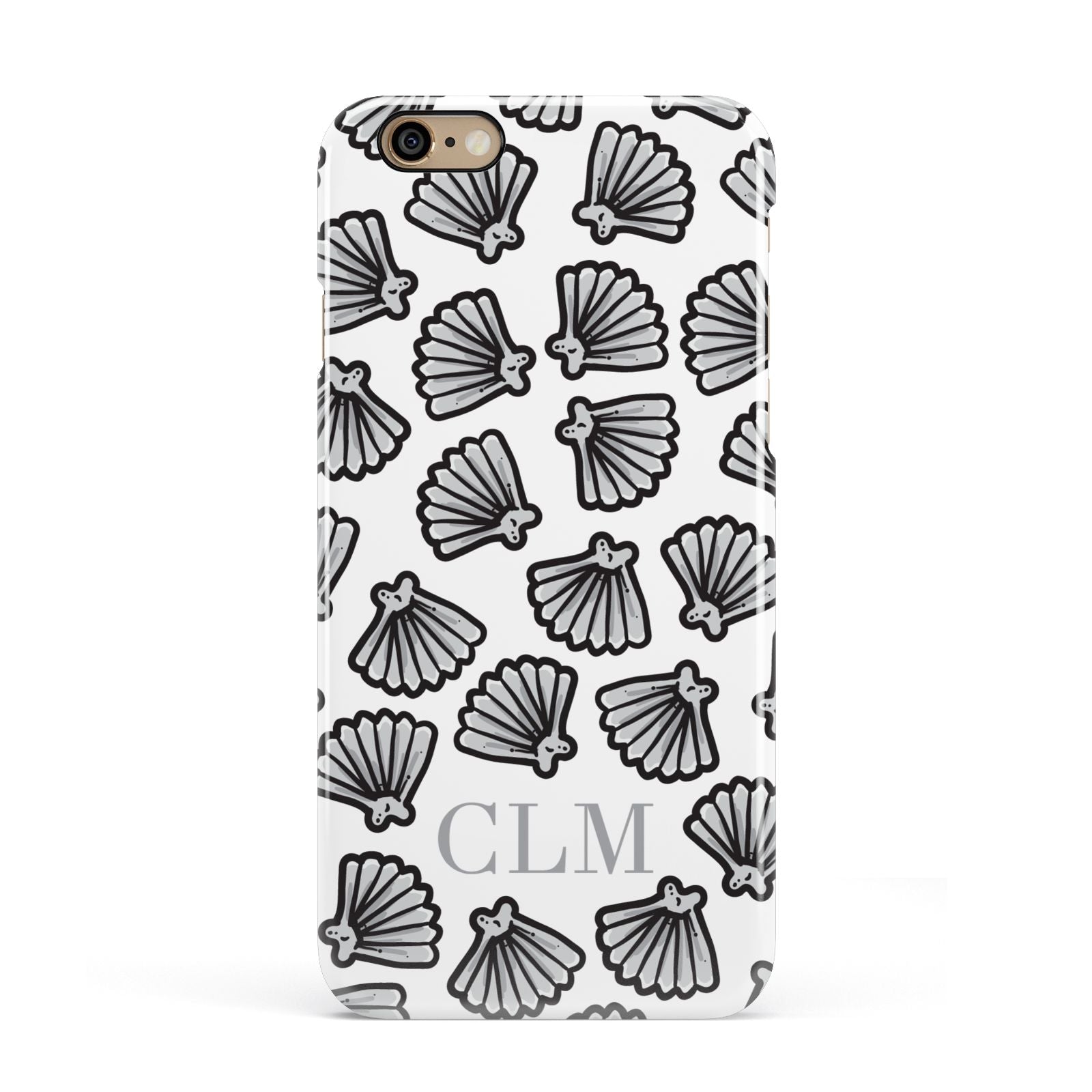 Personalised Sea Shell Initials Apple iPhone 6 3D Snap Case