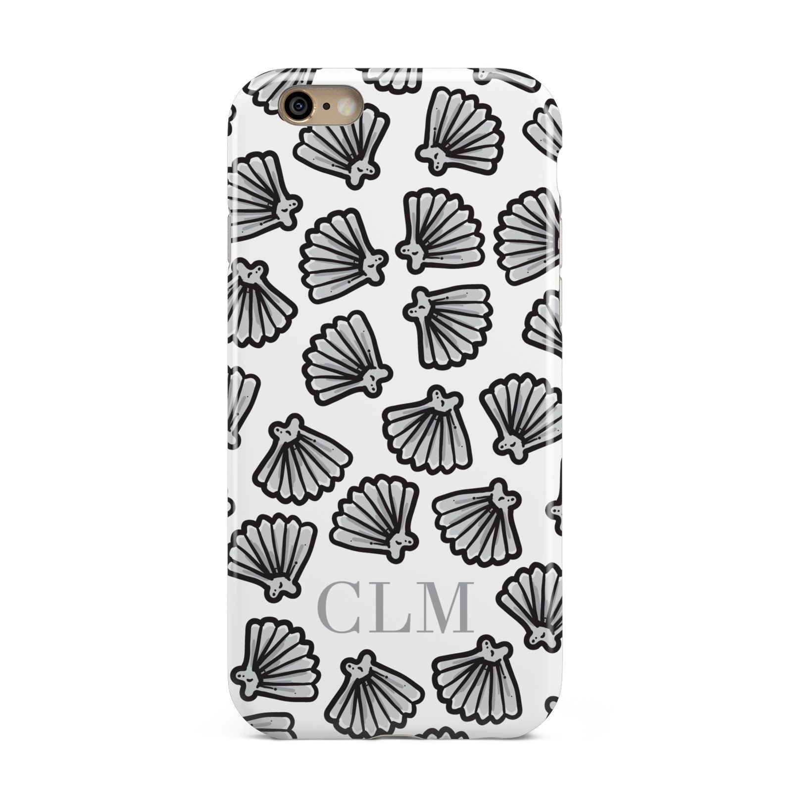 Personalised Sea Shell Initials Apple iPhone 6 3D Tough Case
