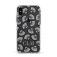 Personalised Sea Shell Initials Apple iPhone Xs Impact Case White Edge on Black Phone