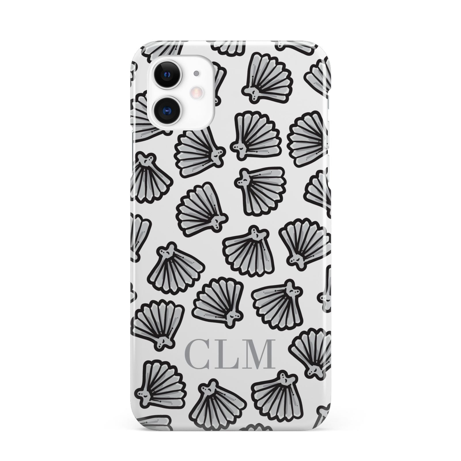 Personalised Sea Shell Initials iPhone 11 3D Snap Case