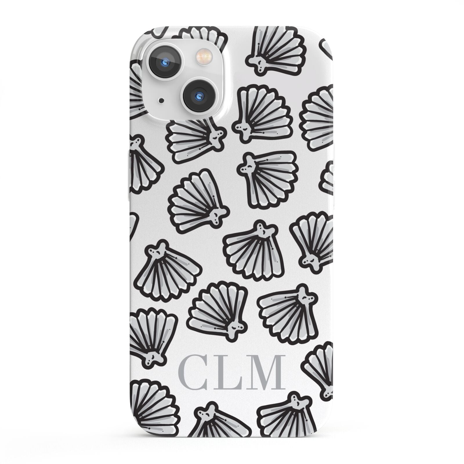 Personalised Sea Shell Initials iPhone 13 Full Wrap 3D Snap Case