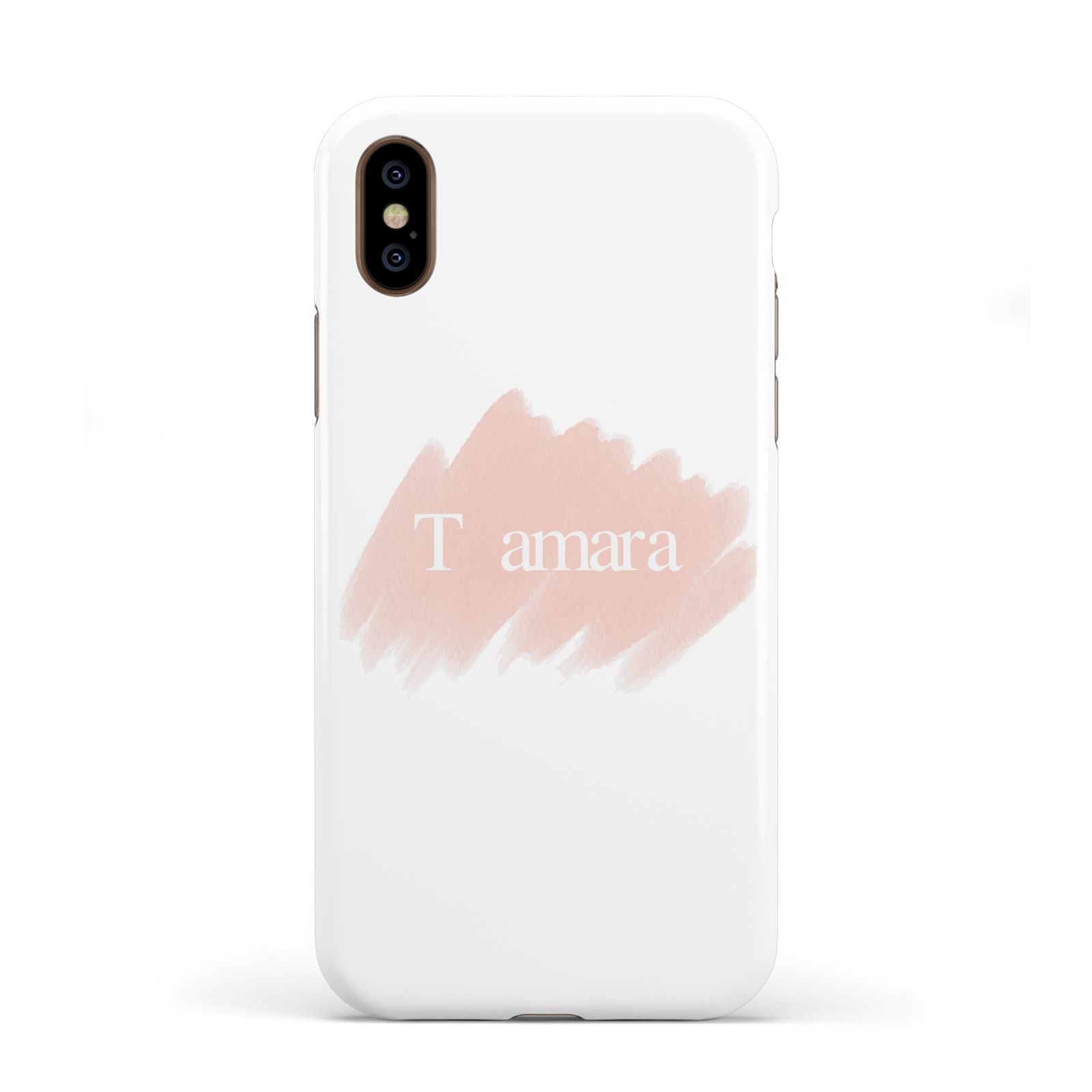 Personalised See Throiugh Clear Name Apple iPhone XS 3D Tough