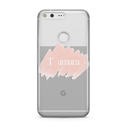 Personalised See Throiugh Clear Name Google Pixel Case
