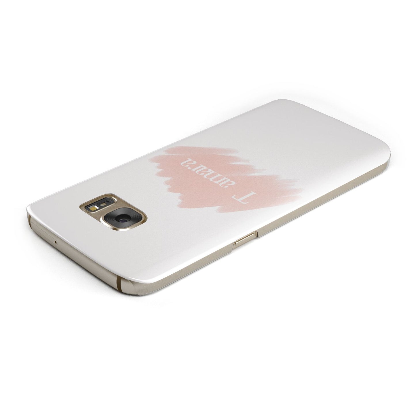 Personalised See Throiugh Clear Name Samsung Galaxy Case Top Cutout